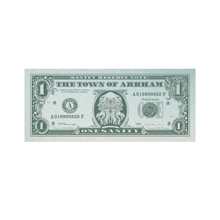 星之所在 克苏鲁SAN值券 仿币箔纸书签桌游配件1点面值理智 现货