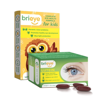 brieye珍悦目儿童DHA叶黄素+成人鱼油叶黄素专利护眼保健家庭套装