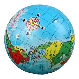 世界地图玩具球儿童拍拍球地球仪皮球小球玩具幼儿专用球宝宝中国
