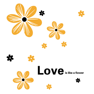 女装店铺橱窗玻璃门装饰贴纸 创意个性花朵奶茶门面推拉门窗布置