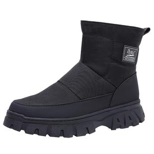 老北京布鞋男羊毛棉鞋冬季加绒保暖雪地靴防水防滑高帮厚底爸爸鞋