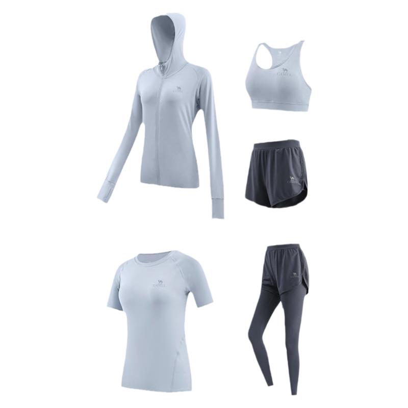 骆驼瑜伽服套装女薄款运动服夏季