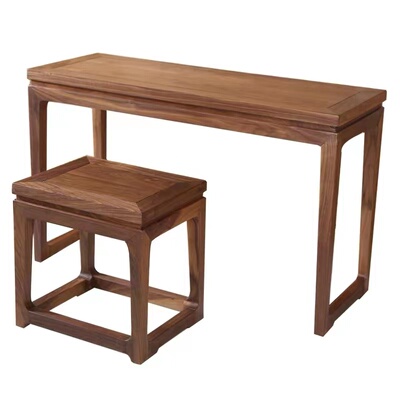 新中式古琴桌全榆木共鸣