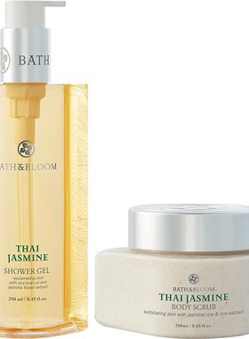 BATH&BLOOM泰国茉莉沐浴露磨砂膏夏季深层清洁SPA去角质身体护理