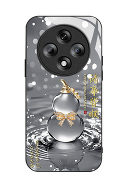 适用oppoa3手机壳a3pro新款5G国风葫芦a3i金属漆玻璃a3x男女生5G硅胶全包保护套OPPO高级OPPOPKD110防摔硬壳