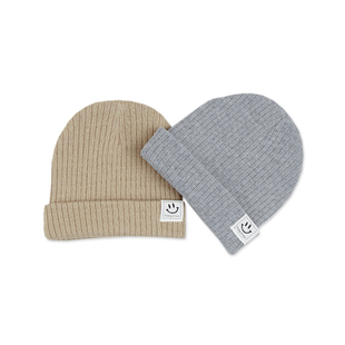 新生婴幼儿帽子秋冬加厚针织男女童棉帽宝宝套头帽子春秋婴儿帽子