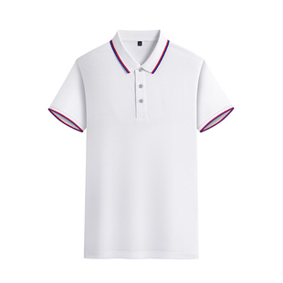 夏季高质量餐饮服务员工作服团体服翻领Polo衫短袖可定制logo工服