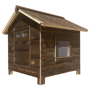 户外防雨防腐保暖实木狗屋猫狗通用狗房子犬舍抗寒挡风流浪猫木屋