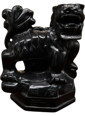 黑曜石四神兽摆件招财镇宅