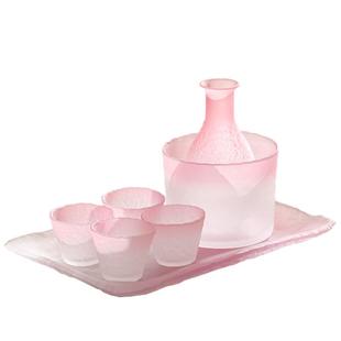 高端妃粉日式清酒壶小酒杯白酒杯酒具烧酒酒盅家用烫酒温酒壶套装