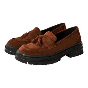 MINNETONKA/迷你唐卡牛反绒厚底乐福鞋英伦复古女士单鞋春季百搭