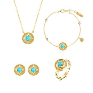 CIGALONG龙梓嘉家财万贯铜钱绿松石项链戒指东方悠然新中式珠宝