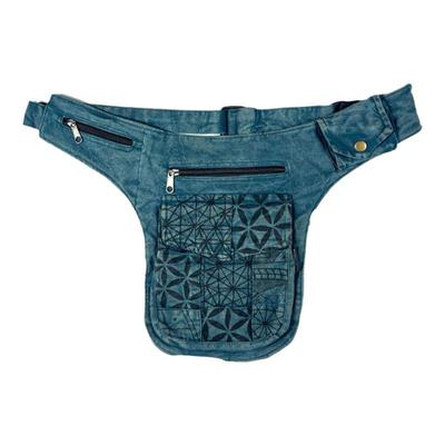 印花手工包做旧腰包嬉皮拼接