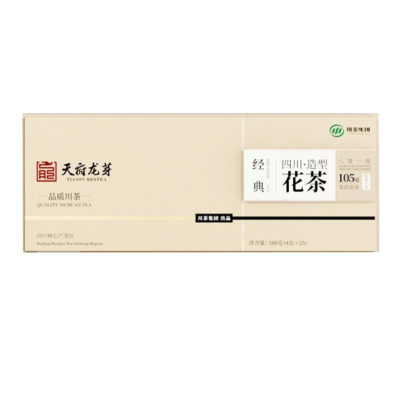 天府龙芽经典飘雪花茶礼盒100g