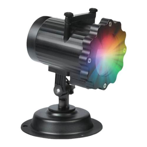 户外雪花投影灯圣诞节庭院节日氛围灯可换卡多图案草坪气氛装饰灯