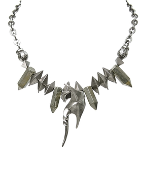 异形感矿石拼接项链iiimiii黄铜