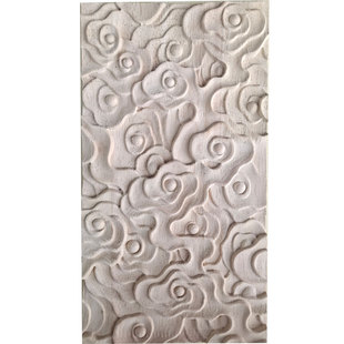 祥云纹木雕花板中式家用客厅墙面装饰品可拼接长方形浮雕实木墙贴