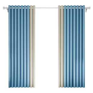 窗帘杆窗帘一整套罗马杆全套2025新款卧室飘窗遮光免打孔安装2024