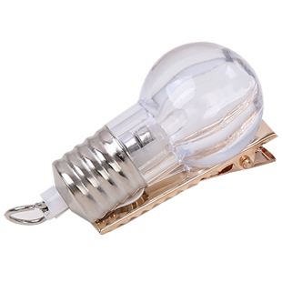 会发光的灯泡发夹网红爆款碎发夹子女发卡刘海夹趣味创意头饰边夹