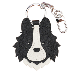 隐山边牧狗包挂件挂饰背包钥匙链手工真皮DIY材料包水滴门禁卡套