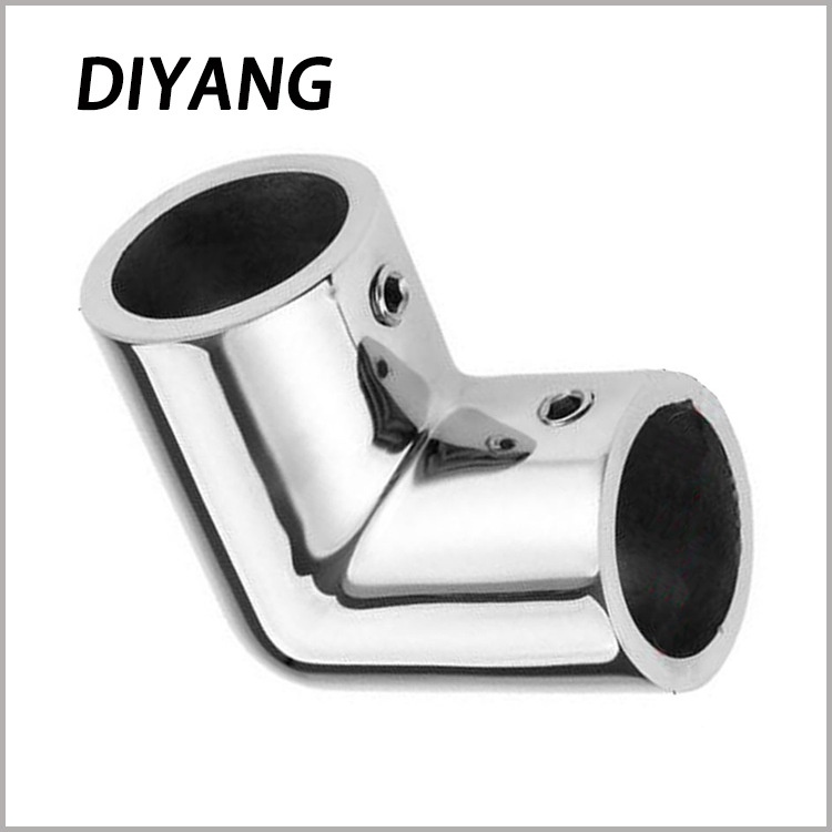 316不锈钢90度弯头船舶弯管接头镜面抛光游艇五金配件三通船用