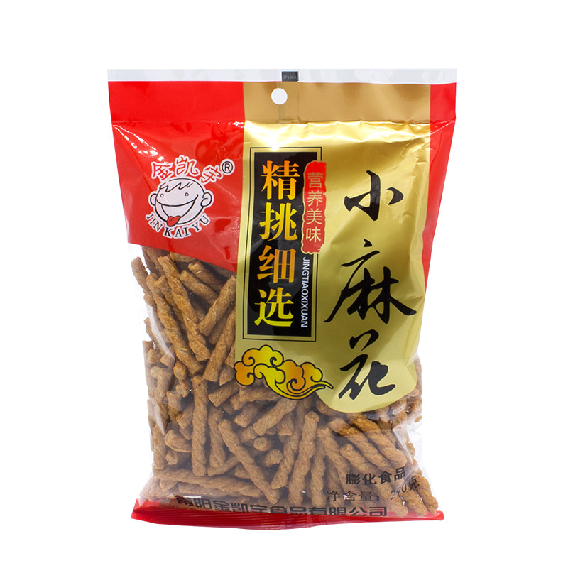 金凯宇小麻花甜辣麻辣海苔味小麻花海贝烧贝壳酥海螺酥儿童零食耒