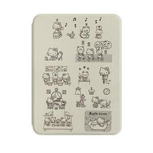 简笔画卡通Kitty猫360度旋转适用ipadair6保护套air5/4新款ipad10带笔槽11寸防摔10.9苹果平板保护套mini7女
