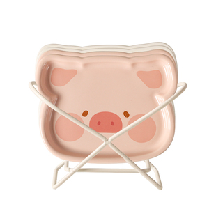 川岛屋&lulu猪联名 吐骨碟家用2026新款可爱小碟子精致陶瓷小盘子