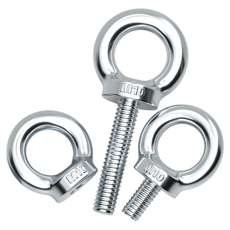 国标镀锌吊环螺丝螺母船用配件螺钉加长圆环起重吊螺栓M6M8-M20mm