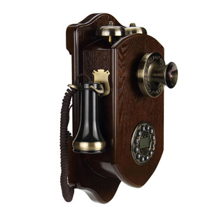 欧式仿古老式复古壁挂式转盘酒店有线无线全网通插卡固话电话机