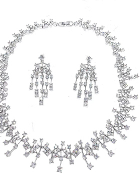 法式小众满天星新娘锆石项链