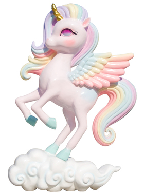 玻璃钢飞马大摆件网红打卡拍照