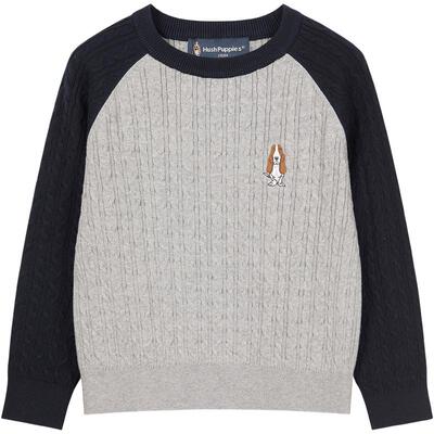 暇步士男童女童休闲套头毛衣