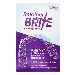 隐形牙套清洁片保持器泡腾片假牙清洗消毒片Retainer Brite正品保
