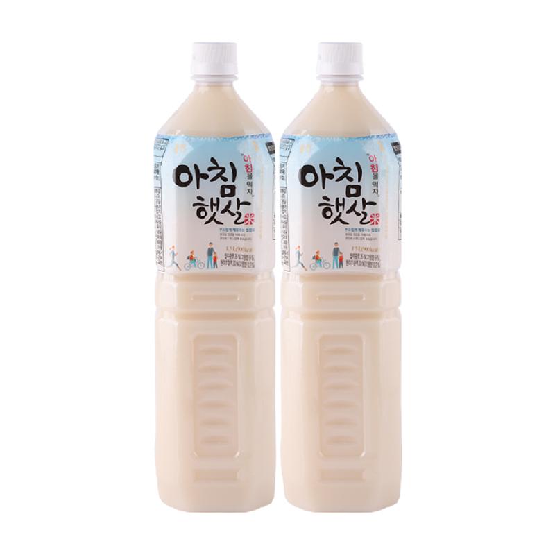 【韩国进口】熊津糙米味饮料1.5L*2瓶大瓶米露玄米汁谷物米浆