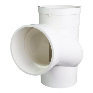 PVC三通四通立体内插配件110x50承插变75异径螺旋 同层排水管配件