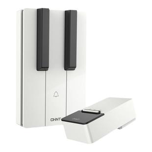 正泰无线门铃家用远距离自发电开关钢琴一拖二三免电池老人呼叫器