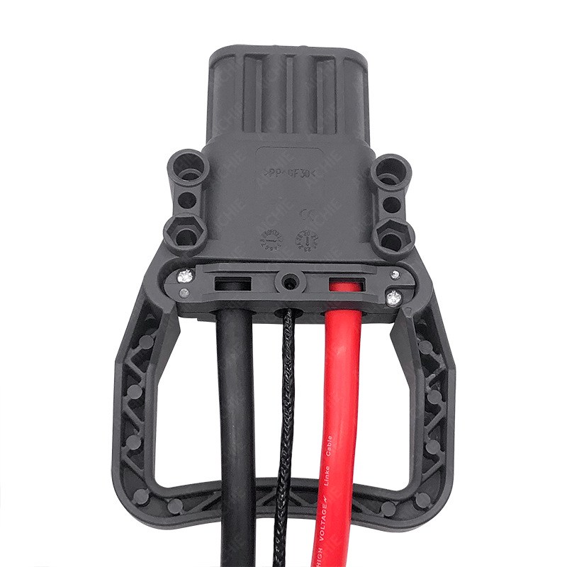 新能源叉车电源线REMA160A母头线束电瓶带型电动叉车拉手T线充电