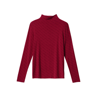 ubras肌底含羊毛衣新年安可拉红好运针织开衫女保暖打底内搭上衣