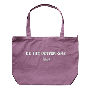 sobag日系简约轻便拉链单肩帆布大包女秋冬文艺大容量通勤托特包