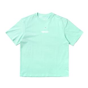 NPNG 极简风logo青色短袖男T恤男圆领印花宽松休闲凉感基础款上衣