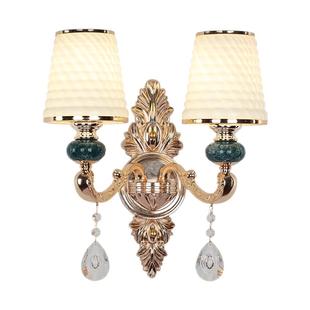 欧式奢华现代简约壁灯客厅电视背景墙灯卧室床头水晶过道楼梯壁灯