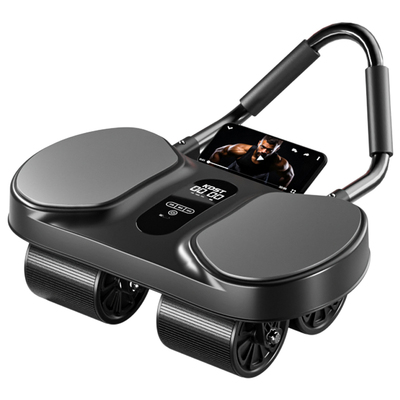 新款宽四轮健腹轮超强回弹瘦肚子