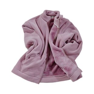 秋冬季女士睡衣海豚绒可外穿套装加厚加绒宽松休闲保暖立领家居服