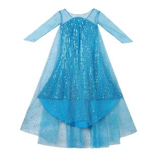 爱莎公主裙子万圣节儿童冰雪奇缘艾莎礼服裙女童秋爱沙高端连衣裙