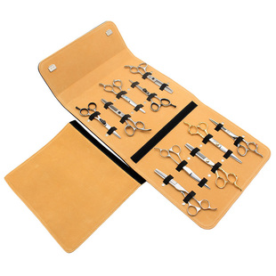 网红高级感真皮剪刀包收纳包发型师专业工具包理发师宠物师剪子包