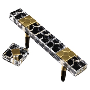 铜匠师黄铜水晶拉手柜门拉手把手现代欧式轻奢衣柜橱柜抽屉小拉手