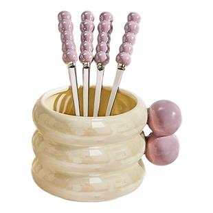 高档精致不锈钢勺子家用咖啡勺特别好看的水杯子用高颜值搅拌小勺