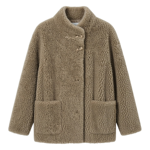 伊华欧秀【新品】立领宽松皮草羊剪绒外套通勤保暖显瘦羊羔毛大衣