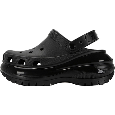 Crocs卡骆驰经典光轮Clog黑色洞洞鞋女鞋厚底显高凉鞋运动拖鞋潮
